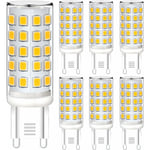 Groofoo - Ampoule led G9, 6W Blanc Chaud 3000K Lampe led G9,Equivalent 40W Halogène Lumière,Économie D'énergie G9 led Ampoules,Sans Scintillement Non
