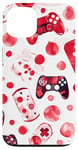 Coque pour iPhone 13 Rouge aquarelle à pois Gamer Duty Call Gaming Legend