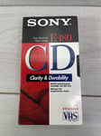 1 x SONY E-180 CD - Standard 3 Hour VHS Video Cassette Tapes - New & Sealed.