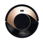 Taurus Homeland Vacuum Cleaner Robot Mop and Irrigation Elegant Technology Sensor Navigation 1800Pa 6 Modes Programmable Remote Control Black Gold