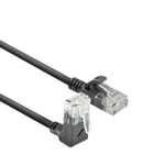 ACT Câble réseau CAT6A coudé à 90° vers le haut, câble LAN U/UTP LSZH fin 3,6 mm, câble Ethernet flexible avec fiche RJ45, pour une utilisation dans les centres de données, 1 m, vers le haut