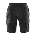 FRISTADS Carbon semistretch friluftsshorts, dam - ROSTRÖD SVART / 2XL