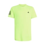 adidas Boy's Club Tennis 3-Stripes Tee, Lucid Lemon, 15-16 Years