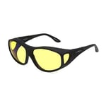 Dioptics Unisex-Adult Haven-Rainier Fit Over Sunglasses Black Frame/Night Driver