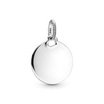 Pandora Engravable Round Tag Pendant riipus 398610C00