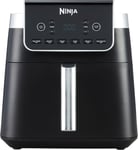 Ninja Air Fryer MAX PRO, 6.2L, Large Square Single Drawer- AF180UK Black/Silver