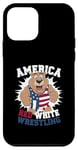 Coque pour iPhone 12 mini USA Red White Wrestling - Lutteur patriotique