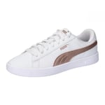 PUMA Unisex Rickie Classic Baskets, Puma White Rose Gold, 39 EU