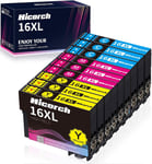 16XL Cartouche d'encre Compatible pour Epson 16 Multipack avec Epson WorkForce WF-2010 WF-2510 WF-2520 (3 Cyan,3 Magenta,3 Jaune)