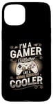 Coque pour iPhone 15 Plus Gamer Godfather pour hommes, jeux vidéo amusants, vintage