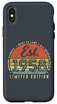 iPhone X/XS Est 1958 Vintage Edition Classic Born in 1958 Retro Birthday Case