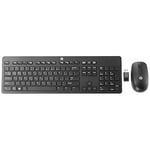 HP Wireless Business Keyboard - Flat - Standard Wireless - RF Wireless, Black, Mouse Included