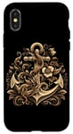 Coque pour iPhone X/XS Symbole de la mer ancre cool dans un style Art nouveau style Noël