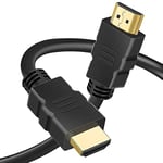 iSOUL 4K HDMI Cable, High-Speed Ultra HD HDMI 2.0 Cable, Supports 3D Formats with Audio Return Compatible with Fire TV HDMI 2.0/1.4, Blu-ray/PS4/PS5/Xbox Series X/Switch HD 1080p PC Black 1 Meter