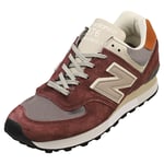 New Balance 576 Made In England Mens Casual Trainers in Burgundy - 9 UK