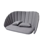 Cane-line Peacock Loungesofa Putesett, Grey, Sunbrella