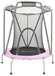 Trampoline pour Enfants avec Filet de Sécurité, Trampoline de Jardin 3-8 Ans, Trampoline en Acier Galvanisé pour Intérieur et Extérieur, Charge Max Jusqu'à 25 Kg, Taille 137 cm