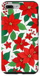 iPhone 7 Plus/8 Plus Red Poinsettia Winter Christmas Botanical Xmas Flower Case