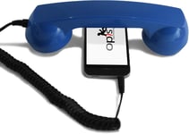 Opis 60S Micro - Combiné Telephone Portable/Écouteurs Filaire/Casque Audio En Forme Combiné Téléphonique Compatible Avec Iphone Avec Lightning (Adaptateur Inclus) (Bleu)[SMA071961]