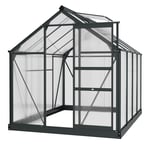 Walk-In Polycarbonate Greenhouse Plant Grow Galvanized Aluminium