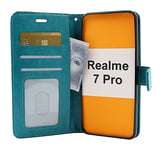 Crazy Horse Wallet Realme 7 Pro (Turkos)