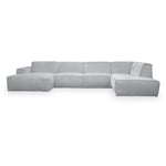 Mobilier Deco - giulia - Canapé panoramique en tissu gris - Angle droit