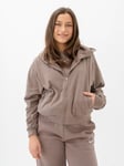 Nike Chill FT Full-Zip Hoodie - Dame - Brun - S