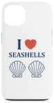 iPhone 13 Ocean humor Simple minimalist shells i love Seashells Case