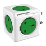 Allocacoc PowerCube 'Original' 5-Socket Mains Extension Plug, Green