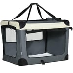 Foldable Pet Carrier for Dogs, Portable Cat Carrier Soft Side Pet Travel Crate with Removable Mat, Breathable Mesh