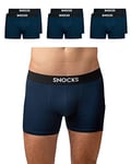 Snocks Boxers Homme Coton Bio Caleçons Homme Taille XXL Couleur Bleu Marine Boxer Homme Coton Bio - Caleçons Homme Coton sans Étiquette sous Vetement Homme - Lot Boxer Homme Respirant