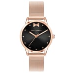 Ted Baker Fitzrovia Bow Women's 34 mm Stainless Steel Rose Gold Mesh Band Watch BKPFZS121