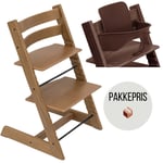 PAKKE, Stokke Tripp Trapp® chair + baby set – oak brown - Walnut