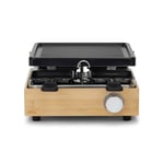 Livoo – Appareil à raclette 4 personnes DOC311 – 800W, bambou, grill amovible, antiadhésif, cuisson 23x22,5 cm