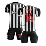 Newcastle United Hemmafotbollströja för barn 2023-2024 nr 14 Isak (tröja+shorts) 28