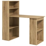 Rootz Computer Desk With Shelf - Office Desk - Corner Desk - Multi Storage - 120 cm x 55 cm x 120 cm