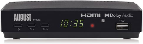 Freeview HD TV Set Top Box Recorder - August DVB400 - Watch Live, Schedule over