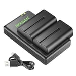 NEEWER NP-F550 Chargeur de Batterie Compatible avec Sony NP-F970 F750 F770 F960 F550 F530 F330 F570 CCD-SC55 TR516 TR716 TR818 TR910 NEEWER Lumière LED/Moniteur/Curseur de caméra (2 Paquets,Noir)