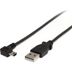 StarTech.com Câble USB 2.0 A vers Mini B coudé à angle droit de 91 cm - Cordon USB A vers Mini B - M/M (USB2HABM3RA)