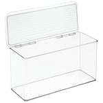 iDesign iDesign Cabinet/Kitchen Binz Boite de Rangement, Organisateur Cuisine Empilable en Plastique, Boite Conservation Avec Couvercle, Transparent