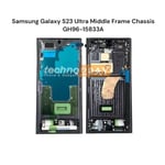 New Genuine Samsung Galaxy S23 Ultra SM-S918 Midframe Chassis Black  GH96-15833A