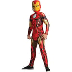 RUBIE'S Avengers Officiel - Déguisement Classique Iron Man Enfant - Taille Enfant au Choix de - Costume Combinaison Rouge avec Masque - Pour Carnaval, Halloween, Idée Cadeau de Noël, Rouge, 9-10 ans