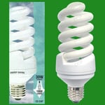 2x 30W (=150W) Daylight Low Energy CFL SAD 6400K White Light Bulbs ES E27 Lamps