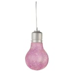 Lustre ampoule structure en verre chambre en verre rose argenté