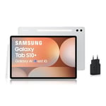 Samsung Galaxy Tab S10+ 12.6'' WiFi 256 Go, Tablette Android avec Galaxy AI, Argent, S Pen + Chargeur Secteur Rapide 25W Inclus, Version FR