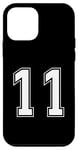 Coque pour iPhone 12 mini Numéro 11 Équipe Junior College Sports Uniforme numéroté