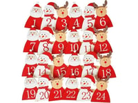 Adventskalender Mfp Papper Spänne Träfigurer Cj-10176E 8885976