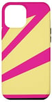 Coque pour iPhone 15 Plus Perspective Jaune Pink Rayures Optiques