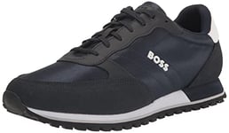 BOSS Homme Parkour Runn Baskets, Bleu Nuit, 46 EU