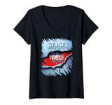 Womens AC/DC The Razor's Edge Album Cover V-Neck T-Shirt